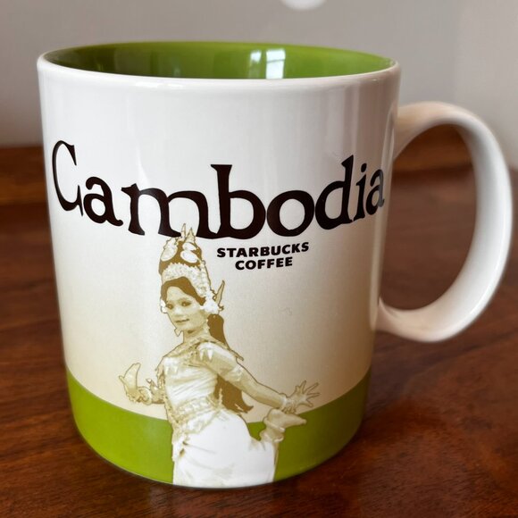 Starbucks Cambodia Mug Global Icon Collector Series Green 2016 16 oz Coffee Cup - Picture 1 of 10